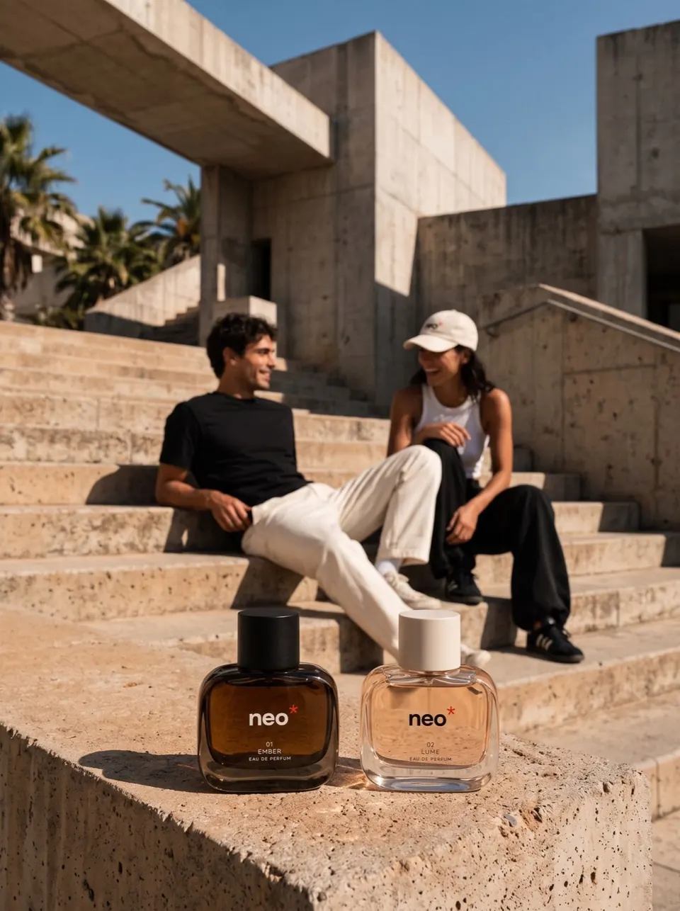 Deux produits NEO dans une scène de campagne