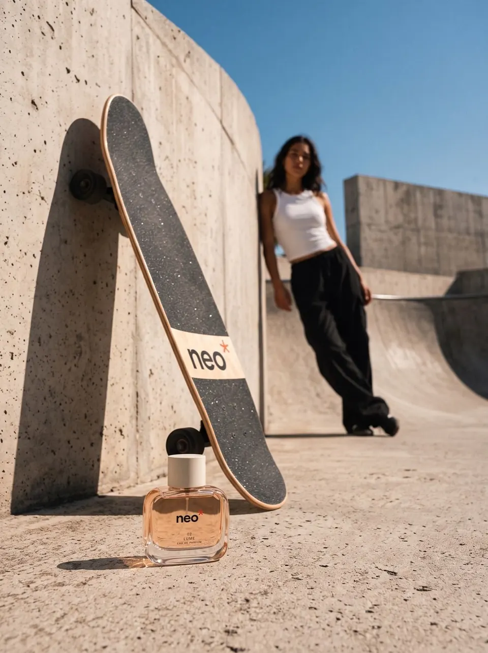 Campagne NEO autour d’un skateboard